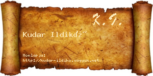Kudar Ildikó névjegykártya