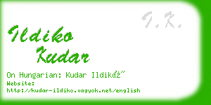 ildiko kudar business card